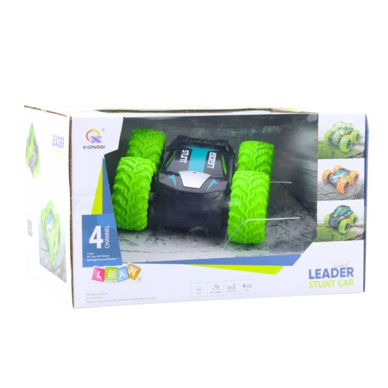 Daljinski Upravljani Rc Auto Za Akrobacije Okreće Se Za 360° Zeleno 4