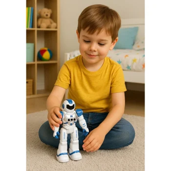 Daljinski Upravljani Edukativni Robot Rc Govoreća Plesna Svjetla Zvuče Plavo 5