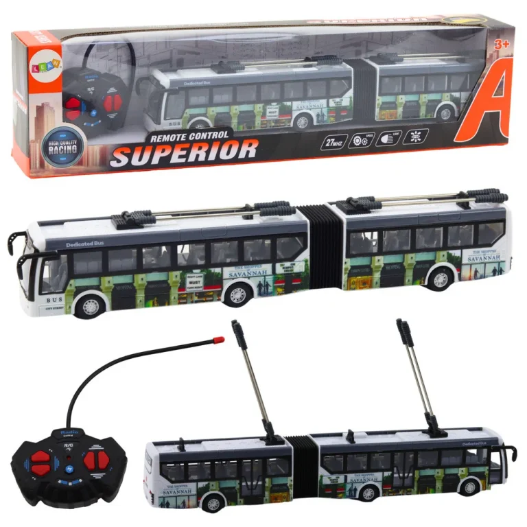 Daljinski Upravljani Gradski Trolejbus Rc Svjetla Za Javni Prijevoz, Crvena 1