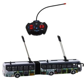 Daljinski Upravljani Gradski Trolejbus Rc Svjetla Za Javni Prijevoz, Crvena 3