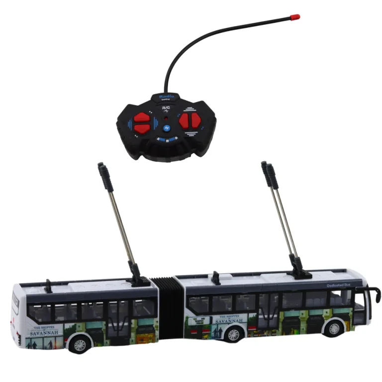 Daljinski Upravljani Gradski Trolejbus Rc Svjetla Za Javni Prijevoz, Crvena 3