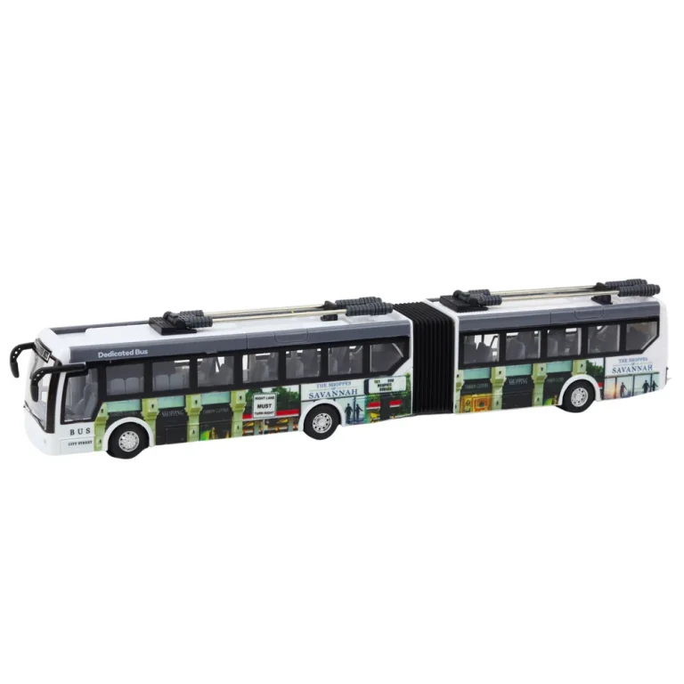 Daljinski Upravljani Gradski Trolejbus Rc Svjetla Za Javni Prijevoz, Crveno Plava 2