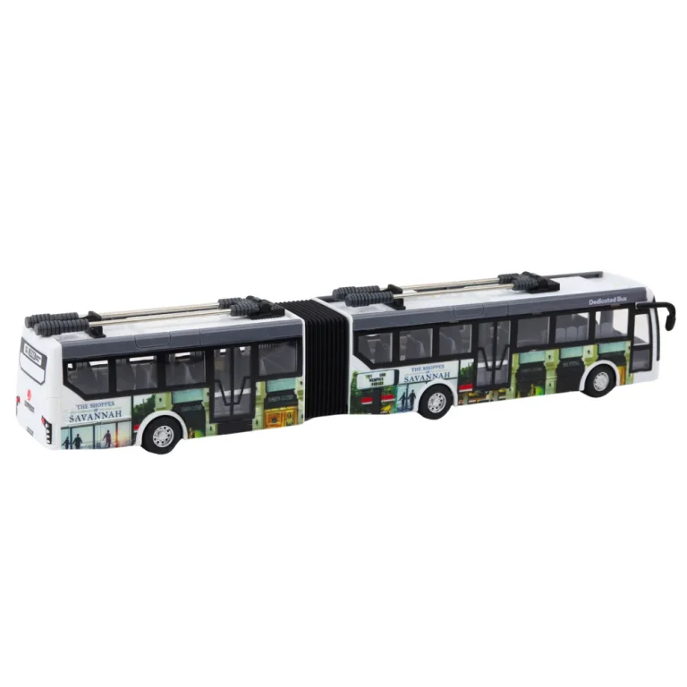 Daljinski Upravljani Gradski Trolejbus Rc Svjetla Za Javni Prijevoz, Crveno Plava 3