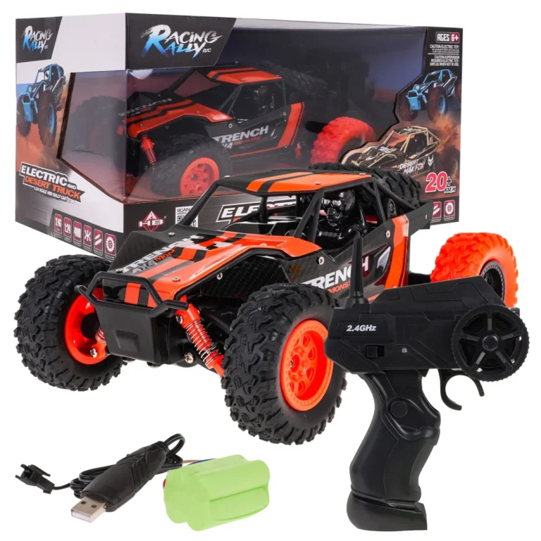 Daljinski Upravljani Pustinjski Kamion Gusjeničar Za Djecu 6+ Model 1:24 + Metalna Karoserija + 4x4 2