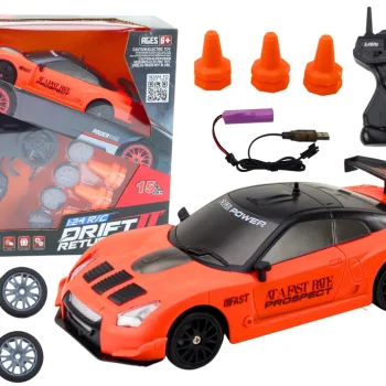 Daljinski Upravljani Sportski Automobil Na Daljinsko Upravljanje 1:24 Narančasti S Izmjenjivim Kotačima 2