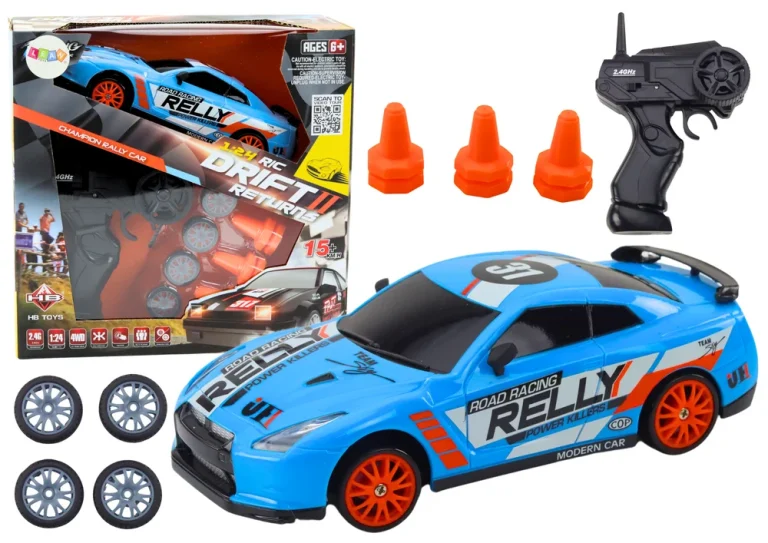 Daljinski Upravljani Sportski Automobil Na Daljinsko Upravljanje 1:24 S Plavim Izmjenjivim Kotačima 2