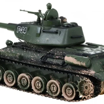 Daljinski Upravljani Tenk T 34 Za Djecu 3+ Model Za Pucanje Kamuflaža 1:28 + Velika Tenkovska Bitka 4