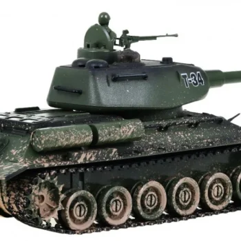 Daljinski Upravljani Tenk T 34 Za Djecu 3+ Model Za Pucanje Kamuflaža 1:28 + Velika Tenkovska Bitka 6