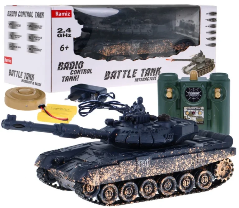 Daljinski Upravljani Tenk T 90 Za Djecu 3+ Model Za Pucanje Kamuflaža 1:28 + Velika Tenkovska Bitka 1
