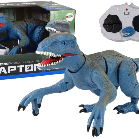 Daljinski Upravljani Velociraptor, Plavi, 46 Cm, Zvuk Urlanja 1