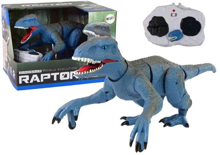 Daljinski Upravljani Velociraptor, Plavi, 46 Cm, Zvuk Urlanja 1
