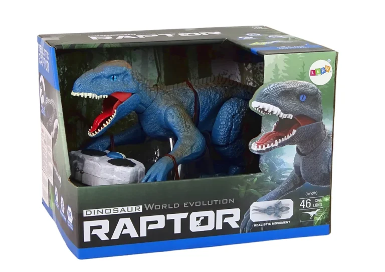 Daljinski Upravljani Velociraptor, Plavi, 46 Cm, Zvuk Urlanja 4