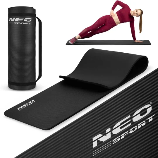 Debela Prostirka Za Vježbanje Neo Sport 183 × 60 Cm, Crna 1