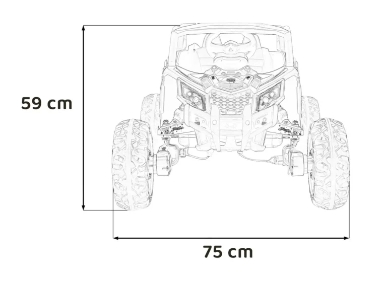 Defend Kuromi 4x4 Atv Buggy, Ljubičasti 2