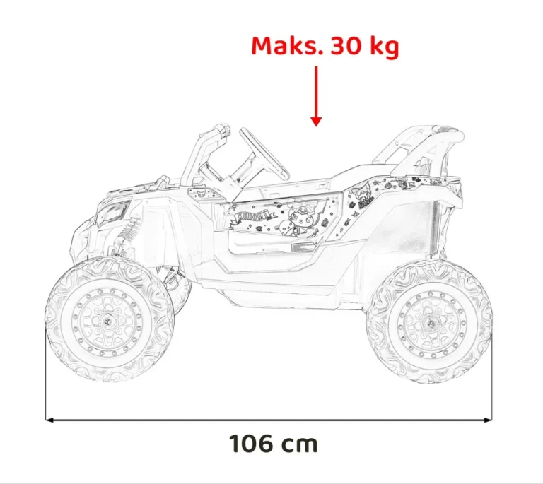 Defend Kuromi 4x4 Atv Buggy, Ljubičasti 3