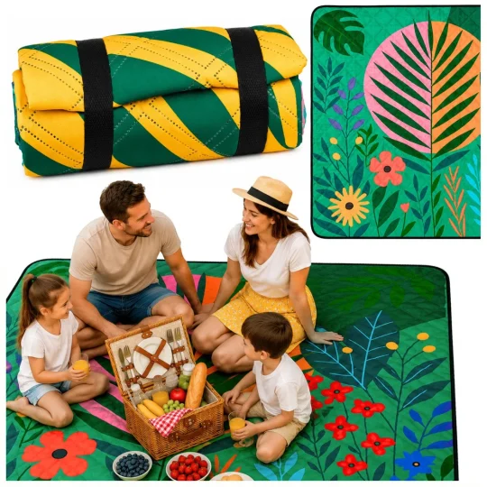 Deka Za Piknik, Prostirka Za Plažu, Putna Prostirka, Biljke, šarena, 100 X 150 Cm 1
