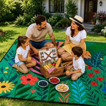Deka Za Piknik, Prostirka Za Plažu, Putna Prostirka, Biljke, šarena, 100 X 150 Cm 5