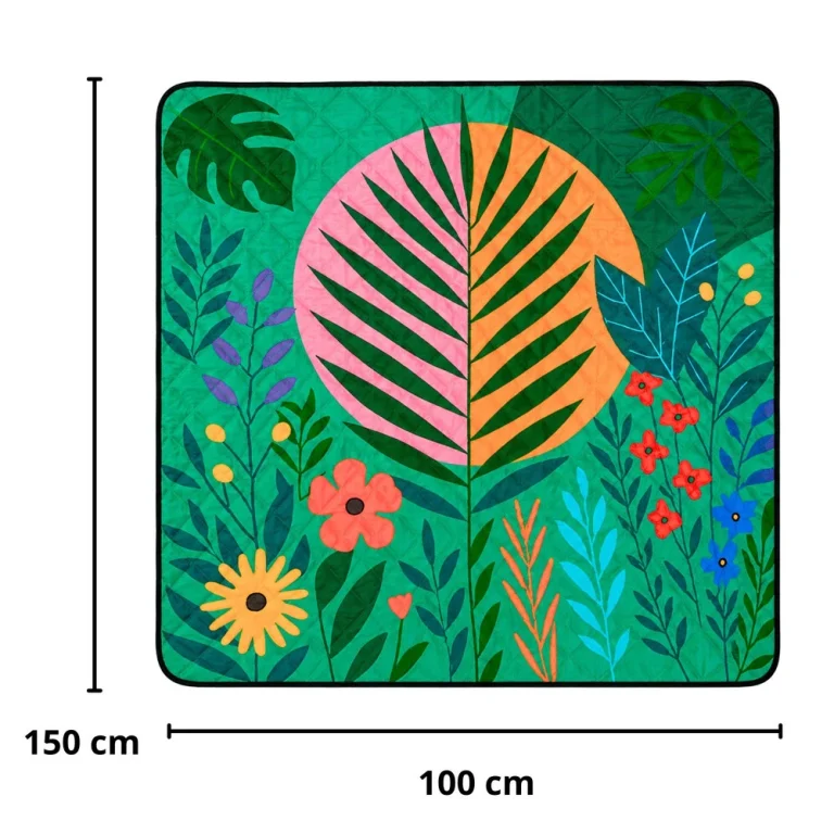 Deka Za Piknik, Prostirka Za Plažu, Putna Prostirka, Biljke, šarena, 100 X 150 Cm 6