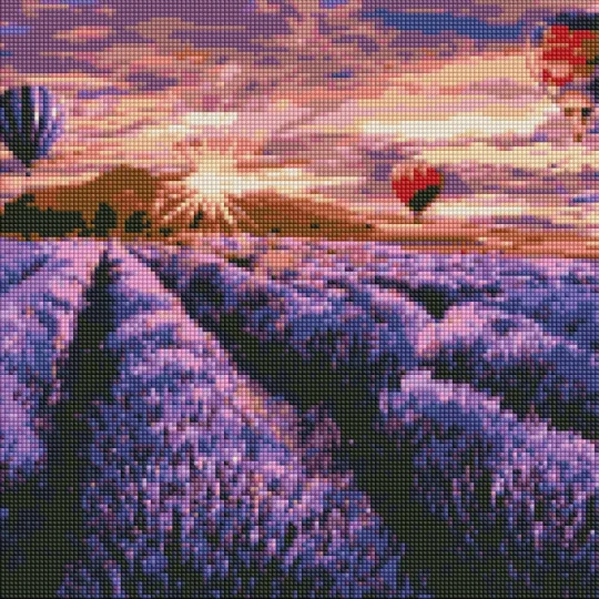 Dijamantni Mozaik Cvjetajuća Lavanda 40 × 50 Cm 1