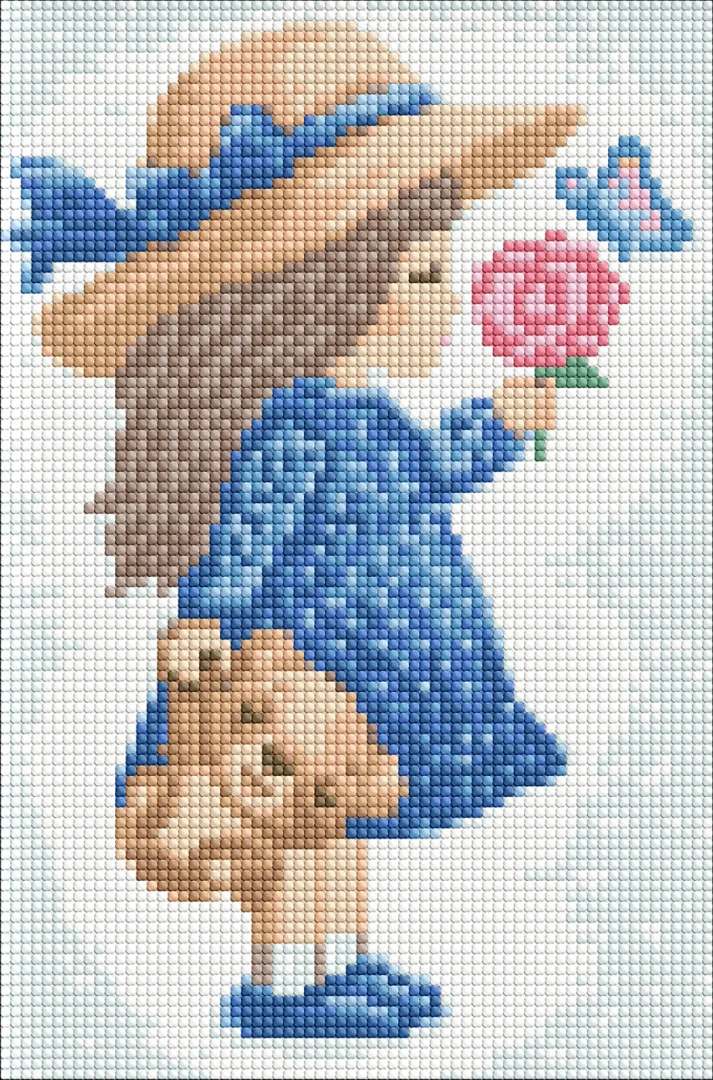 Dijamantni Mozaik Djevojčica 20 × 30 Cm 1