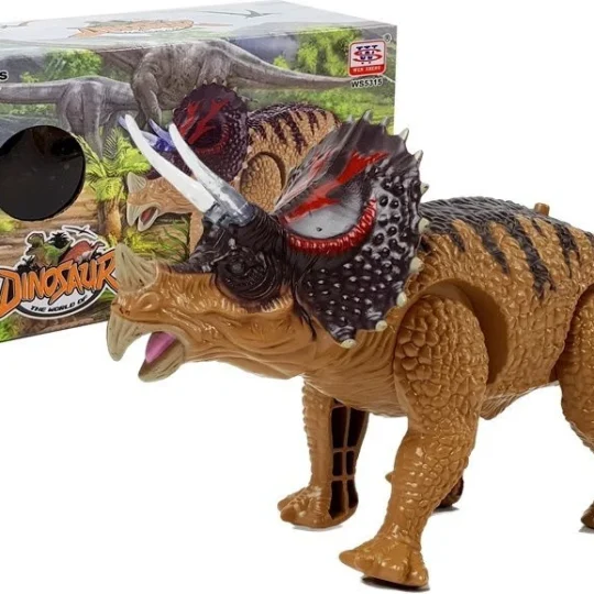 Dinosaur Triceratops Na Baterije žuti 1