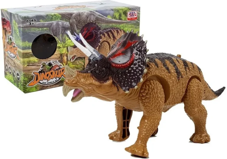 Dinosaur Triceratops Na Baterije žuti 1