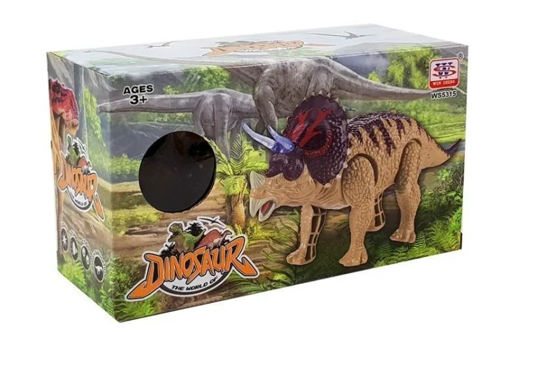 Dinosaur Triceratops Na Baterije žuti 5