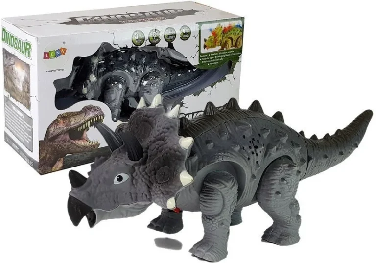 Dinosaur Na Baterije Triceratops Sivi 1