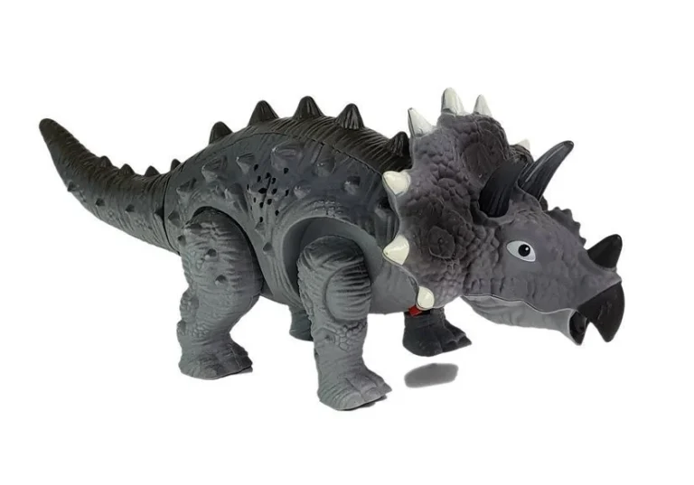 Dinosaur Na Baterije Triceratops Sivi 2