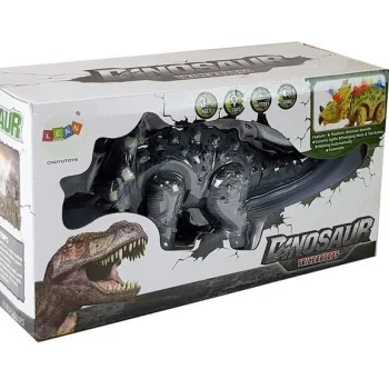 Dinosaur Na Baterije Triceratops Sivi 4