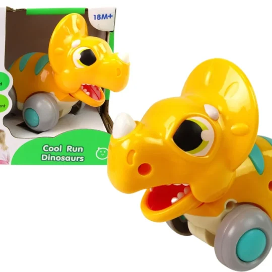 Dinosaur Na Kotačima žuti Triceratops 1
