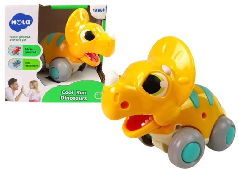 Dinosaur Na Kotačima žuti Triceratops 1