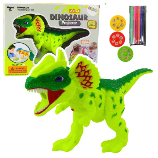 Dinozur Projektor Za Crtanje I Slikanje 18 Slika 2 U 1 Markeri 1