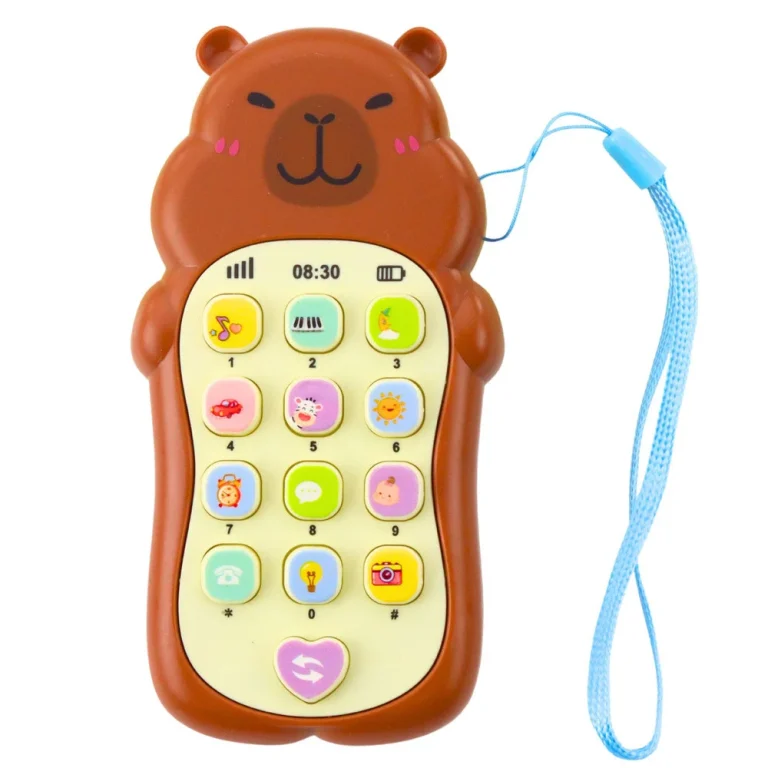 Dječja Edukativna Svjetla Za Telefon, Zvukovi, Melodije, Capybara Brown 2