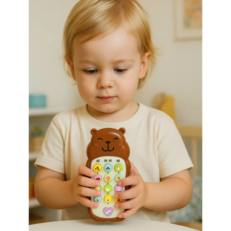 Dječja Edukativna Svjetla Za Telefon, Zvukovi, Melodije, Capybara Brown 4