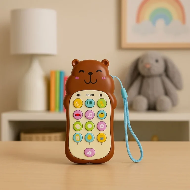 Dječja Edukativna Svjetla Za Telefon, Zvukovi, Melodije, Capybara Brown 5
