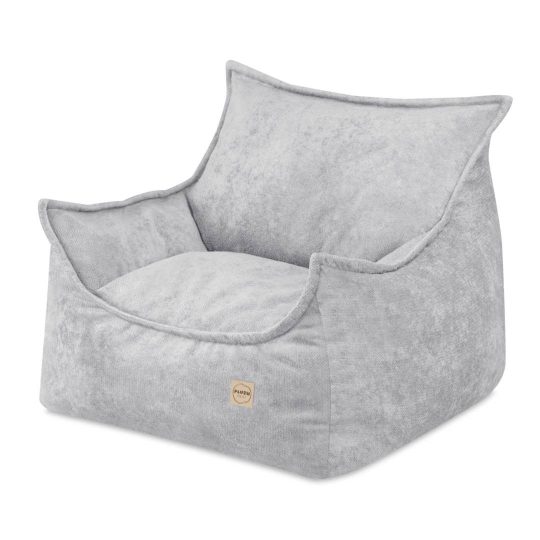 Dječja Fotelja Plush Nest Roya, Siva, Vrhunski šenil 1