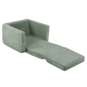 Dječja Fotelja Na Razvlačenje Plush Nest Cubie, Naslonjač, Zelena, Vrhunski Kord 7