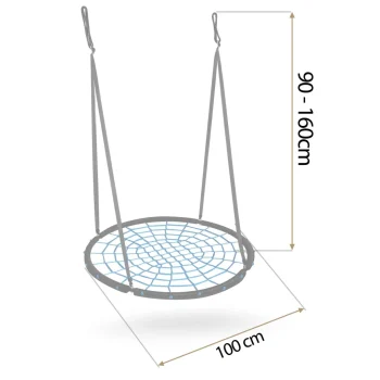 Dječja Ljuljačka Neo Sport Ns 104 Ptičje Gnijezdo, Ø 100 Cm, Smeđa, Var. 110401 4