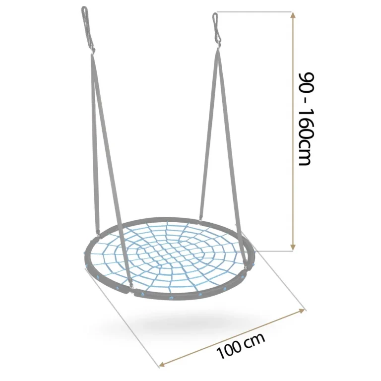 Dječja Ljuljačka Neo Sport Ns 104 Ptičje Gnijezdo, Ø 100 Cm, Smeđa, Var. 110401 4