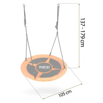 Dječja Ljuljačka Neo Sport Swingo Ptičje Gnijezdo, Ø 100 Cm, Crvena, Var. 1084 4