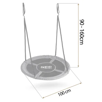 Dječja Ljuljačka Neo Sport Swingo Ptičje Gnijezdo, Ø 100 Cm, Smeđa 6