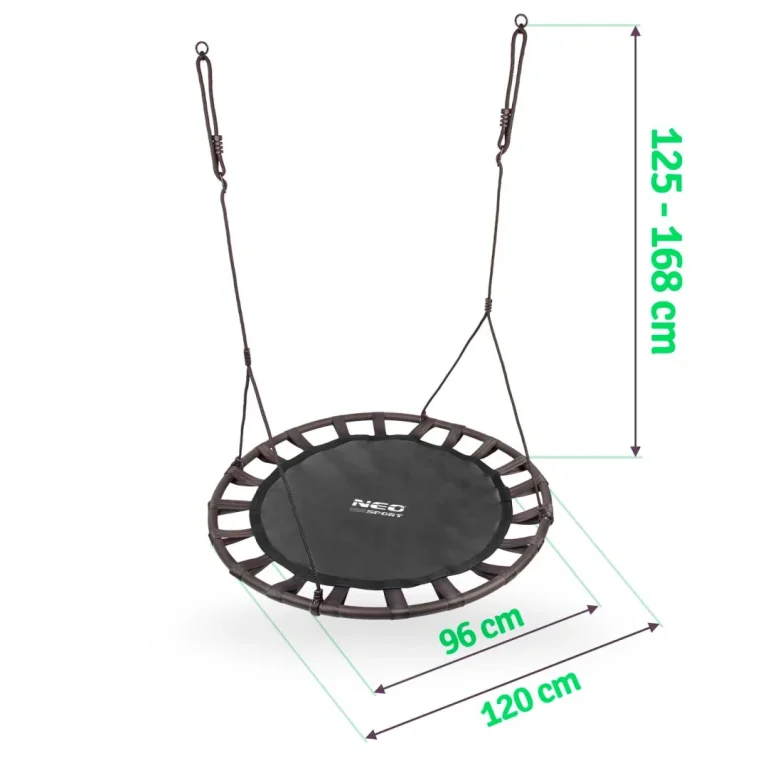 Dječja Ljuljačka Swingo Xxl Ptičje Gnijezdo, Crna, Ø 120 Cm 8