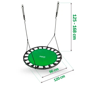 Dječja Ljuljačka Swingo Xxl Ptičje Gnijezdo, Zelena, Ø 120 Cm 10
