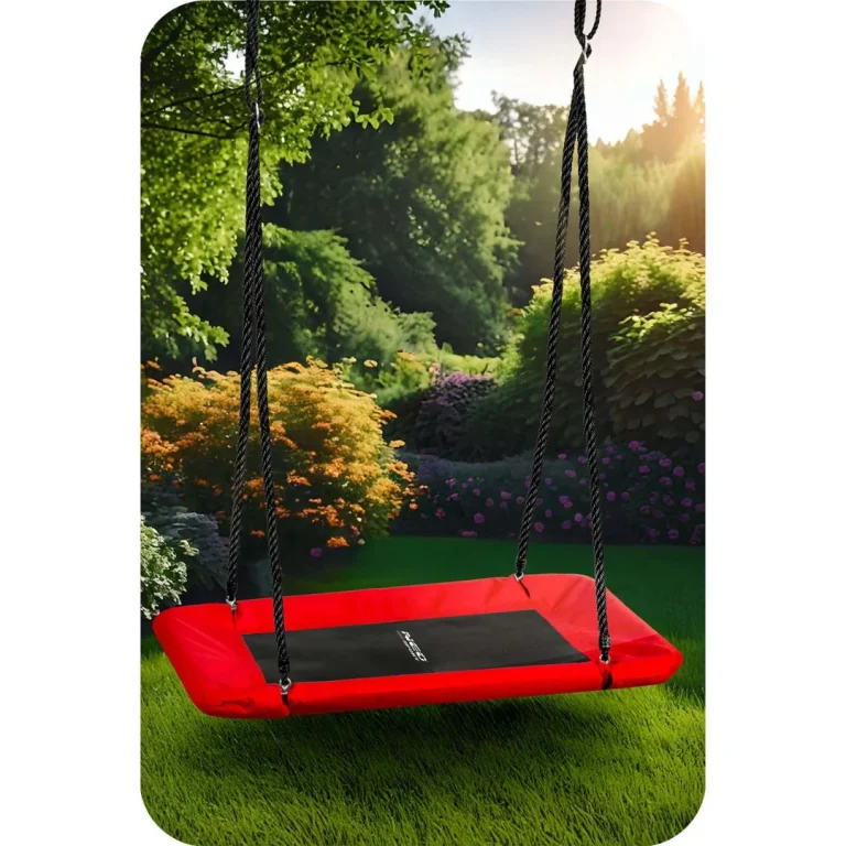 Dječja Pravokutna Ljuljačka Neo Sport Swingo Ptičje Gnijezdo 110 × 70 Cm, Crvena 3