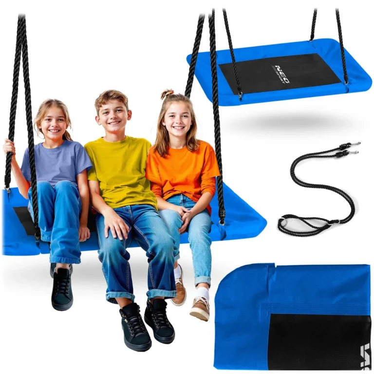 Dječja Pravokutna Ljuljačka Neo Sport Swingo Ptičje Gnijezdo 110 × 70 Cm, Siva 1