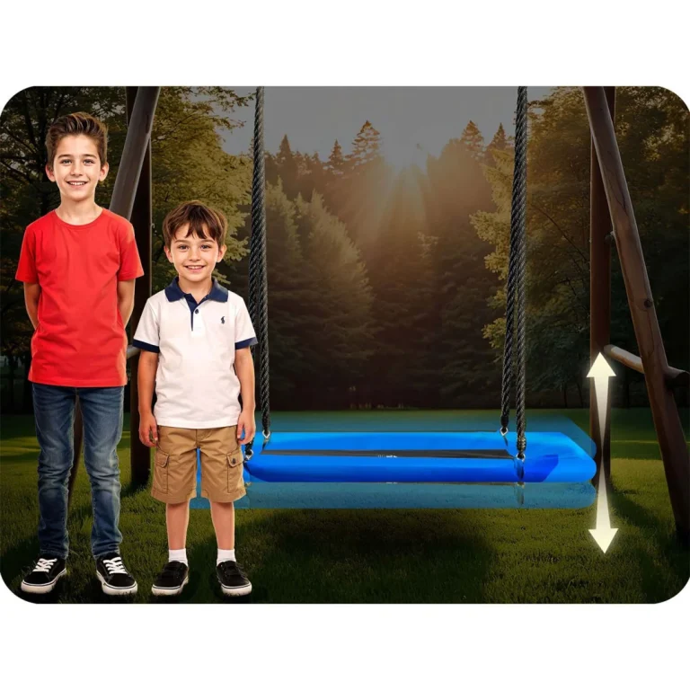 Dječja Pravokutna Ljuljačka Neo Sport Swingo Ptičje Gnijezdo 110 × 70 Cm, Siva 9