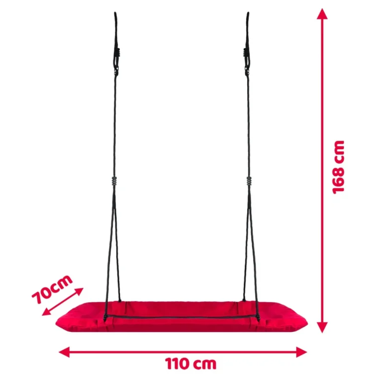 Dječja Pravokutna Ljuljačka Swingo2 Ptičje Gnijezdo 110 × 70 Cm, Roza, 4 Kg 7