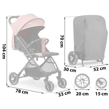 Dječja Spacerica Nukido Paseo 716004, 45 × 27 × 59 Cm 15