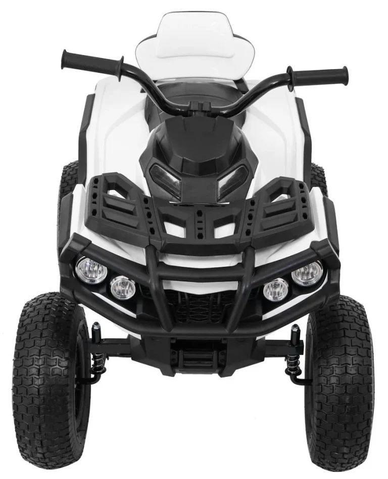 Dječji Atv Air Quad Na Baterije, Bijeli + Gume Na Napuhavanje + Mp3 Radio + Spori Start, Bijela Quad Na Akumulator 10